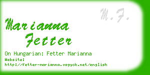 marianna fetter business card